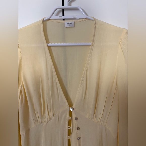 ARITZIA WILFRED DRESS - XS - LIGHT YELLOW - Picture 4 of 7
